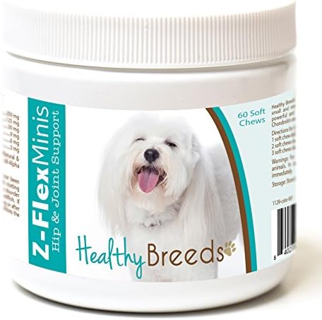 Healthy Breeds Coton de Tulear Z-Flex Minis Hip and Joint Support Soft Chews 60 Count