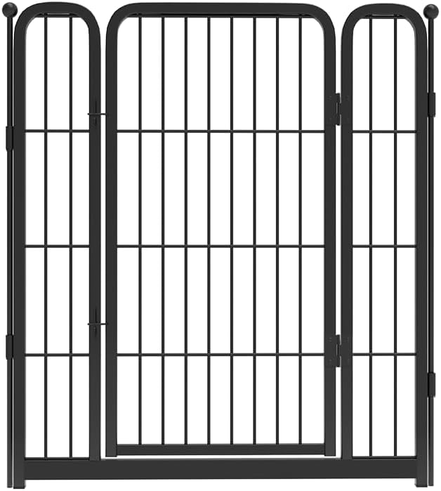 FXW Homeplus Unleashed Dog Playpen Designed for Indoor Use, 1 Add-on Gate, 32" Height for Small and Medium Dogs, Black │Patented