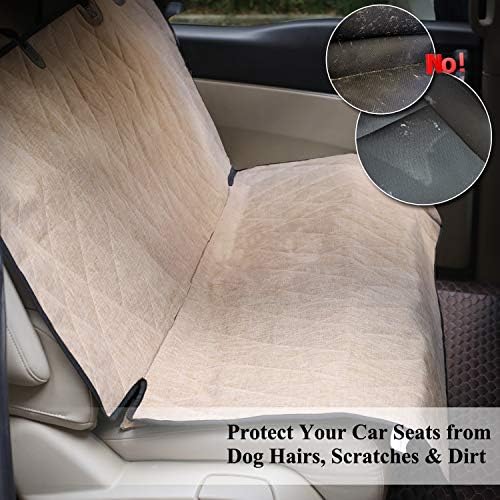 VIVAGLORY Pet Seat Protector - Heather Khaki, Large