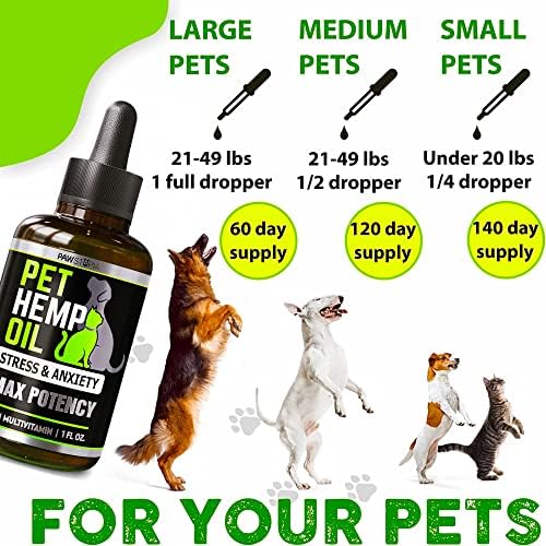 (2 Pack) Hemp Oil for Dogs and Cats - Pet Hemp Oil Drops for Anxiety Relief
