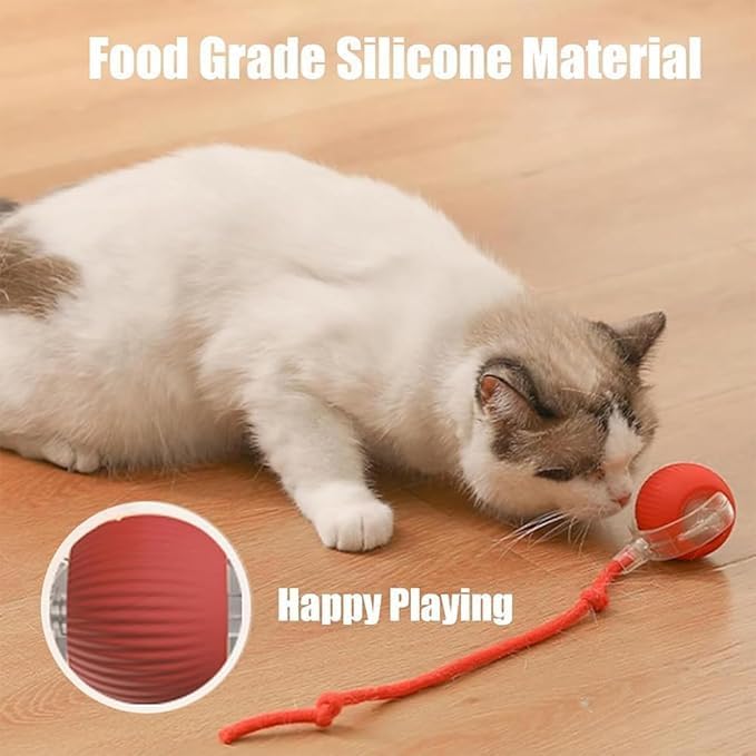 Valentines Day Gifts 2025 New Electric Dog Ball Toy,Electric Ball Dog Toy for Cat,360° Smart Automatic Interactive Rolling Dog Ball, Smart Interactive Pet Toy Ball,Automatic Dog Toy