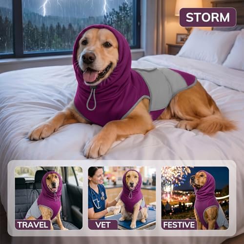 Dog Thunder Vest, Roma fabric, Purple