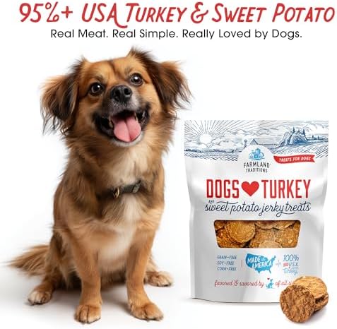 Dogs Love Turkey & Sweet Potato Jerky Dog Treats 4 Ingredients No Grain 3lb