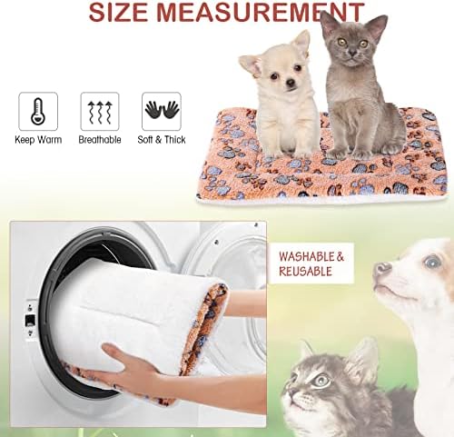 Tuanse 4 Pack Soft Pet Bed Mat Small Dog Crate Fleece