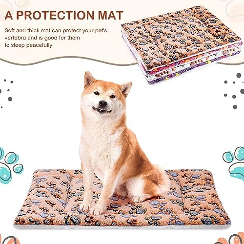 Tuanse 4 Pack Soft Pet Bed Mat Small Dog Crate Fleece