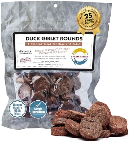 Fresh Is Best Duck Giblets Freeze Dried Dog Treats – High-Protein Treats