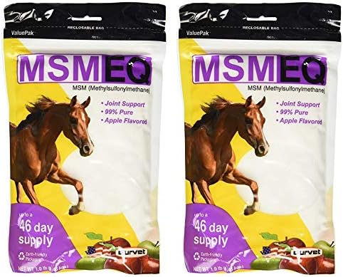 (2 Pack) Durvet MSM EQ Apple Flavored Supplement, 1 Pound Per Pack