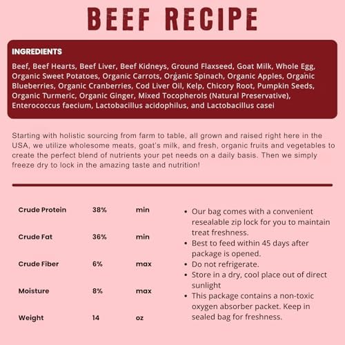 Shepherd Boy Farms Freeze Dried Raw Dog Food - Beef Recipe, 48 oz