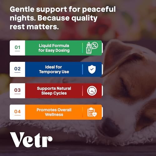 vetr Sleep Melatonin for Dogs & Cats, Chicken, 240mL