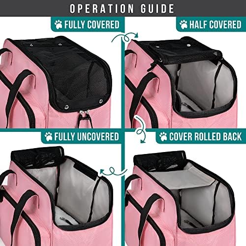 PetAmi Small Dog Purse Carrier, Airline Approved, Soft-Sided Tote, Pink