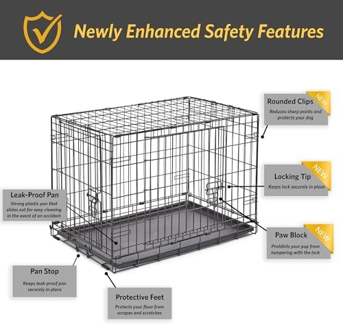 New World by Midwest 30-Inch Double Door Crate, Medium Breeds, 21-40 lbs
