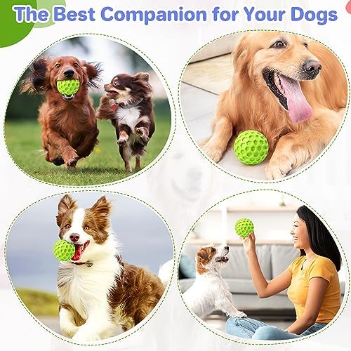 DISSKNIC Indestructible Squeaky Dog Balls, Interactive Dog Toys for Aggressive Chewers Large Breed for Relieving Anxiety, Dog Chew Toys Balls for Aggressive Chewers, Outdoor Dog Toys Dog Water Toys