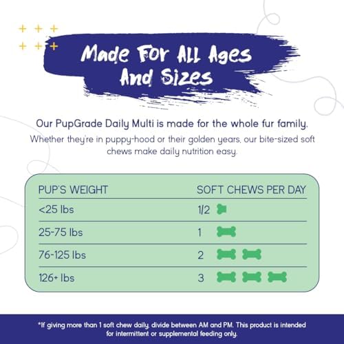 PupGrade Daily Multivitamin for Dogs, Beef Flavor – 90 Soft Chews | All-in-One Supplement with Omega Fish Oil, Vitamins A, C, D, E & B Complex for Everyday Health