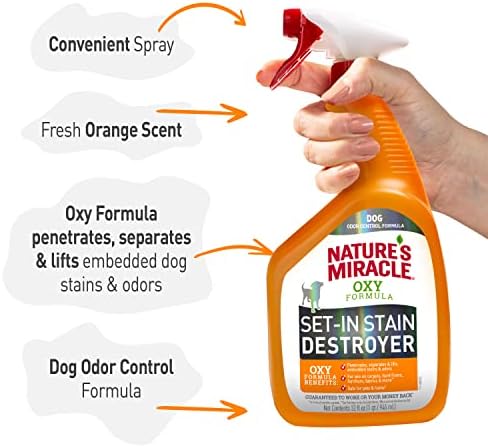 Nature's Miracle Oxy Set-In Stain Destroyer, Dog Odor Control, 32 oz
