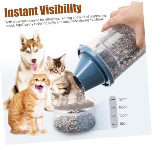 Pet Food Storage Container Airtight 2 Pack 1000ml PP Blue Handle Groove