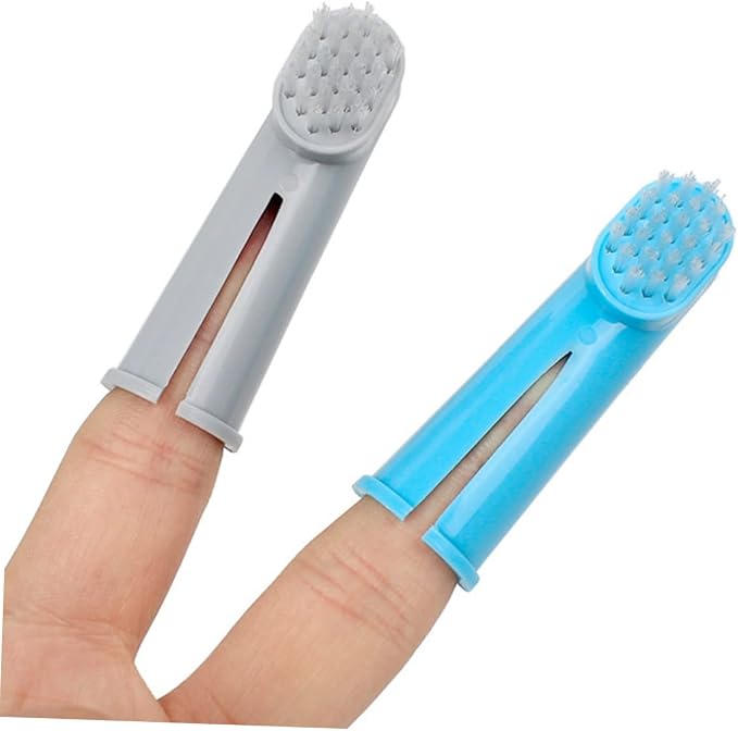BESPORTBLE 2 Set Pet Toothbrush Set Finger Gloves for Dogs Cats Safe Pet Cleaning Kit