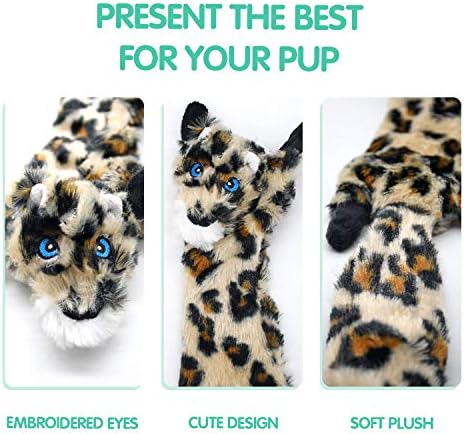SHARLOVY Dog Squeaky Toys No Stuffing, 3 Pack Crinkle Dog Toys for Small | for Small Breeds or Puppy, Durable Chew Plush Cute Animals Natural for Teething Pet for Boredom