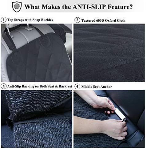 VIVAGLORY Front Dog Car Seat Cover - No-Skirt Design, Anti-Slip
