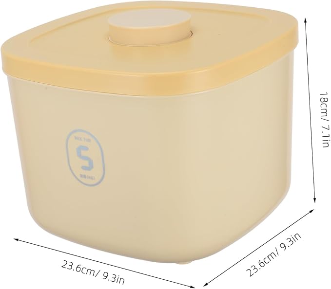 Toddmomy Airtight Dog Food Storage Container Large Capacity Vacuum Sealed Canister for Cat Dog, Large, Yellow