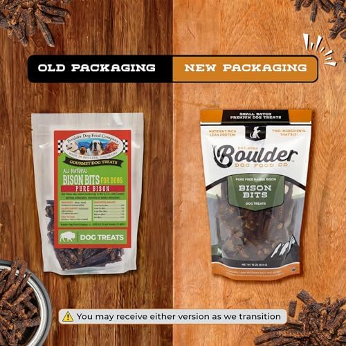 Bison Bits Grain Free Natural Dog Training Treats for Small to Large Breed - Low Calorie, High Value, Healthy Dog Treats for Small, Medium & Large Dogs (8oz)