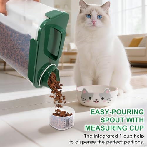 TBMax 10 Lbs Cat Dog Food Storage Container, 10 Lbs, Green