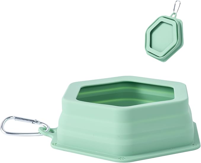 No Splash Dog Travel Bowl for Cars, Morandi Green