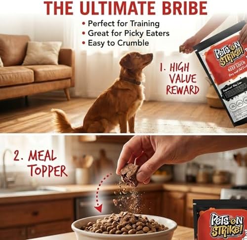 Single Ingredient Freeze Dried Beef Liver Dog Treats, 18 oz
