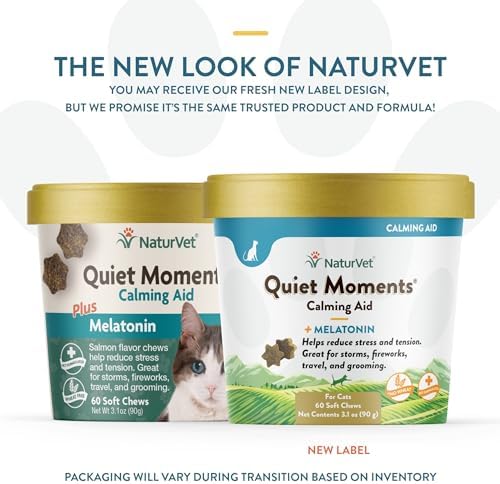 NaturVet Quiet Moments Calming Aid for Cats Plus Melatonin