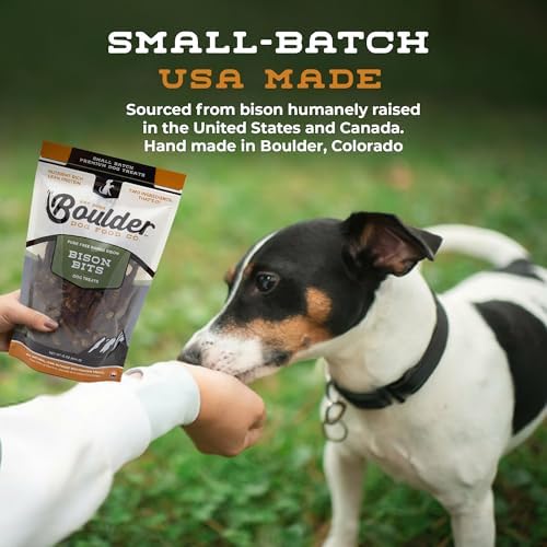 Bison Bits Grain Free Natural Dog Training Treats for Small to Large Breed - Low Calorie, High Value, Healthy Dog Treats for Small, Medium & Large Dogs (8oz)