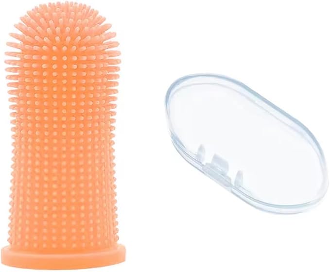 Pet Finger Toothbrush - Soft Silicone Finger Brush for Dogs & Cats, Gentle Dental Cleaning, Easy Teeth Care Tool, Plaque & Tartar Control