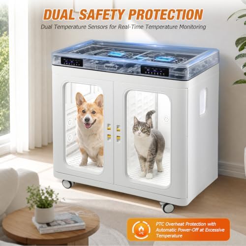 Pro Dog Dryer, 430L Large Pet Grooming Blower Box for Weight up to 130lbs
