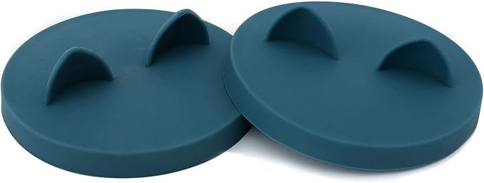 OHMO 3-in-1 Dog Food Can Lids, Cat Food Can Covers, 2pcs, Dark Blue