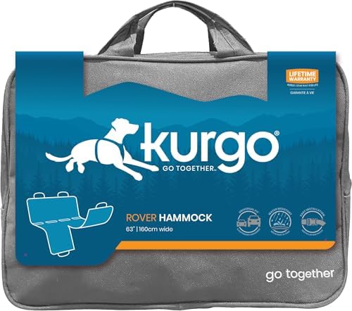 Kurgo Rover Hammock Car Seat Cover - Grey, 55in Wide