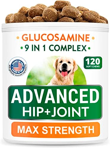 Glucosamine Treats + Probiotics Chews Bundle - Senior Advanced Joint Health + Upset Stomach Relief - Chondroitin, Omega-3 + Digestive Enzymes, Prebiotics - Hip & Joint Care + Improve Immunity - 240Ct