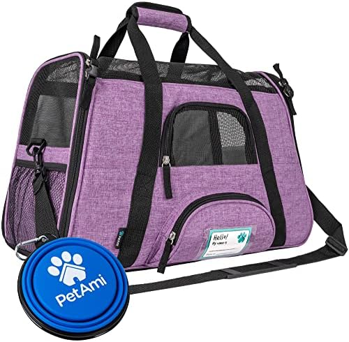 PetAmi Airline Approved Pet Carrier, Cats & Small Dogs, Small, Heather Purple