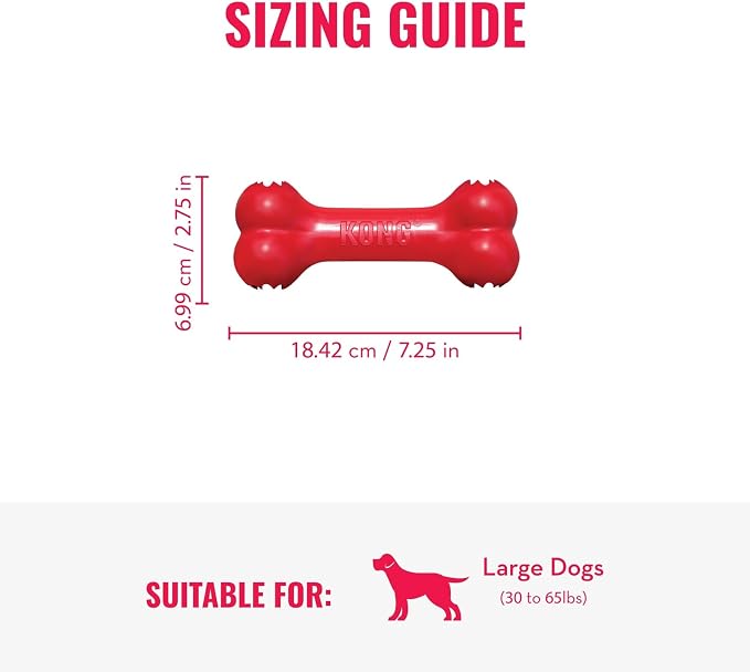 KONG Goodie Bone and Flyer Dog Toy Set, for Medium Dogs | A Two-Toy Set with a Treat-Holding Rubber Bone & a Soft Rebounding Flying Disc to Enrich Daily Playtime