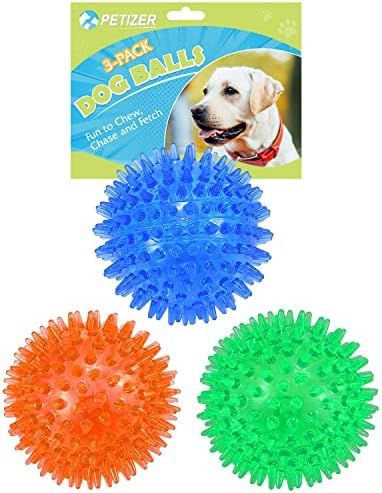 petizer Squeaky Dog Toy Balls, Floating, 2.5in, 3-Pack, Small