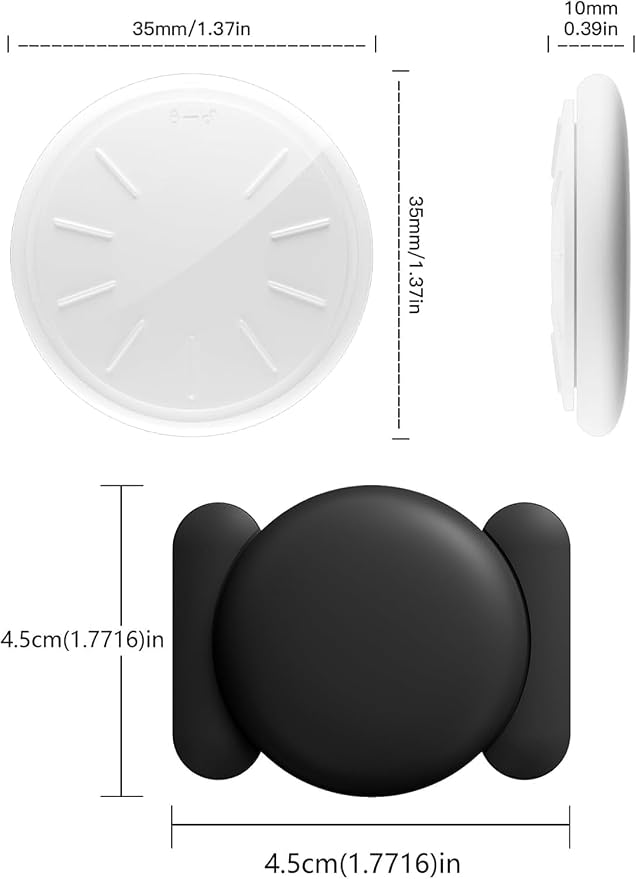 GPS Tracker for Vehicles, 2 PCS MINI Car Tracker Device Hidden, No Monthly Fee, Real-Time Tracker Device for Vehicles, Work with Find My (iOS Only), Magnetic Waterproof Car Tracker, Black