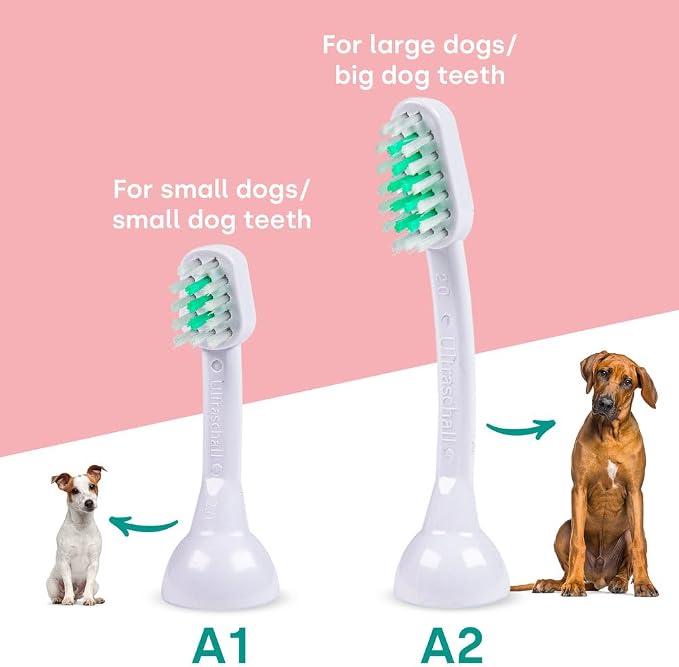 Emmi-pet PRO Oral & Skin Care Electric Toothbrush Set for Pets. Patented No Noise, No Brushing, Deep Cleaning Ultrasonic Technology - for Healthier Teeth & Gums & Fresher Breath. Made in Germany.