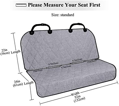 VIVAGLORY Pet Seat Protector - Heather Black, Standard