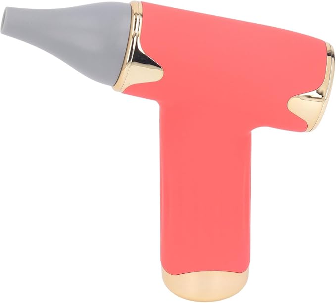 Tbest Pet Hair Dryer, High Speed 4 Levels Wind Bladeless 60W Electric Hair Dryer Handheld Dust Blower for Cats Dogs (Red