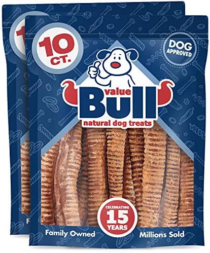ValueBull Beef Trachea Dog Chews 10-12 Inch, 20 Count