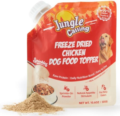 Jungle Calling Freeze Dried Dog Food Toppers, Chicken Sprinkles for Dogs