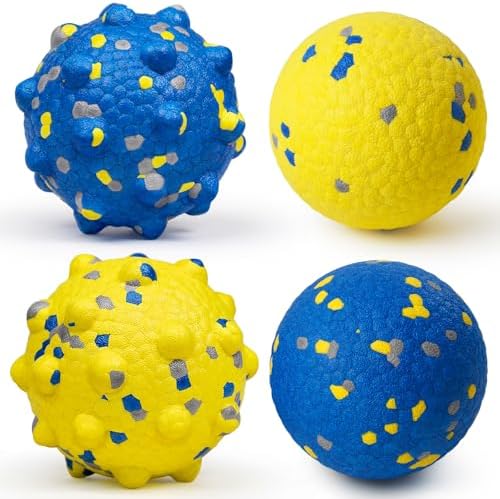 Moonorange Dog Tennis Balls, Floating, Yellow+Blue Mixed, Large