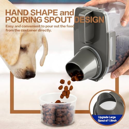TIOVERY Upgraded Dog Food Storage Container Small, Small, Grey