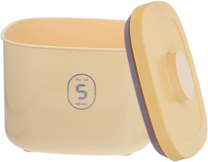 VALICLUD Small Yellow Airtight Dog Food Storage Container Vacuum Sealed Plastic Pet Treat Holder, Small, Yellow