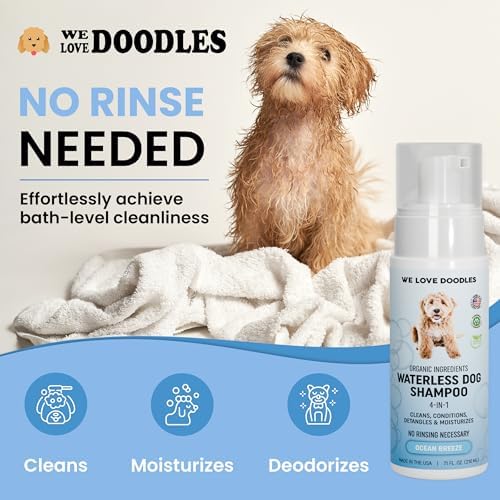 Waterless Dog Shampoo, No-Rinse Foam, Dry Shampoo for Dogs, Ocean Breeze 7.1OZ