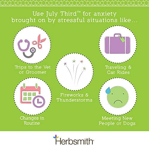 Herbsmith July Third, Anxiety Supplements for Dogs - 30ct Small Chews