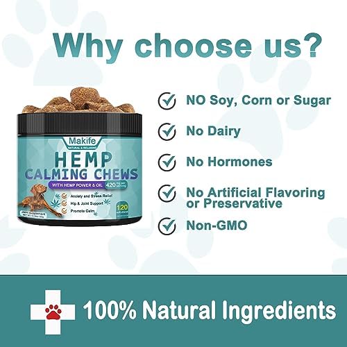 Hemp Calming Chews for Dogs, Chicken