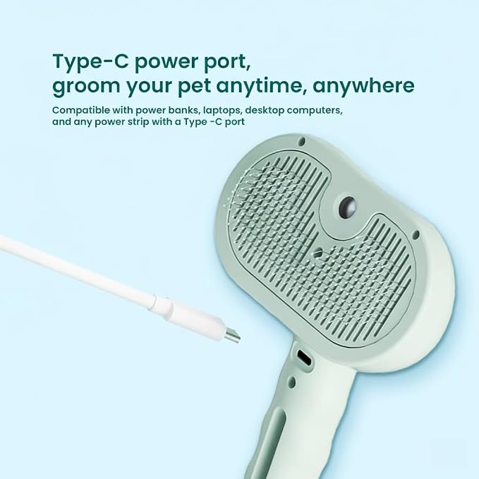 Pet Steam Brush for Dog & Cat, 3 in, Green